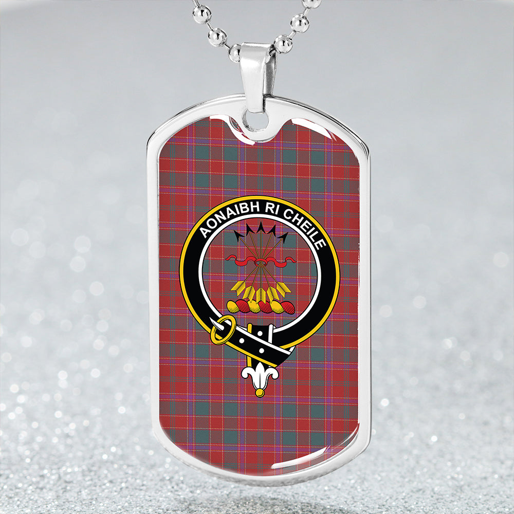 Cameron of Lochiel #2 Weathered 2 Clan Badge Classic Tartan Dog Tag Necklace
