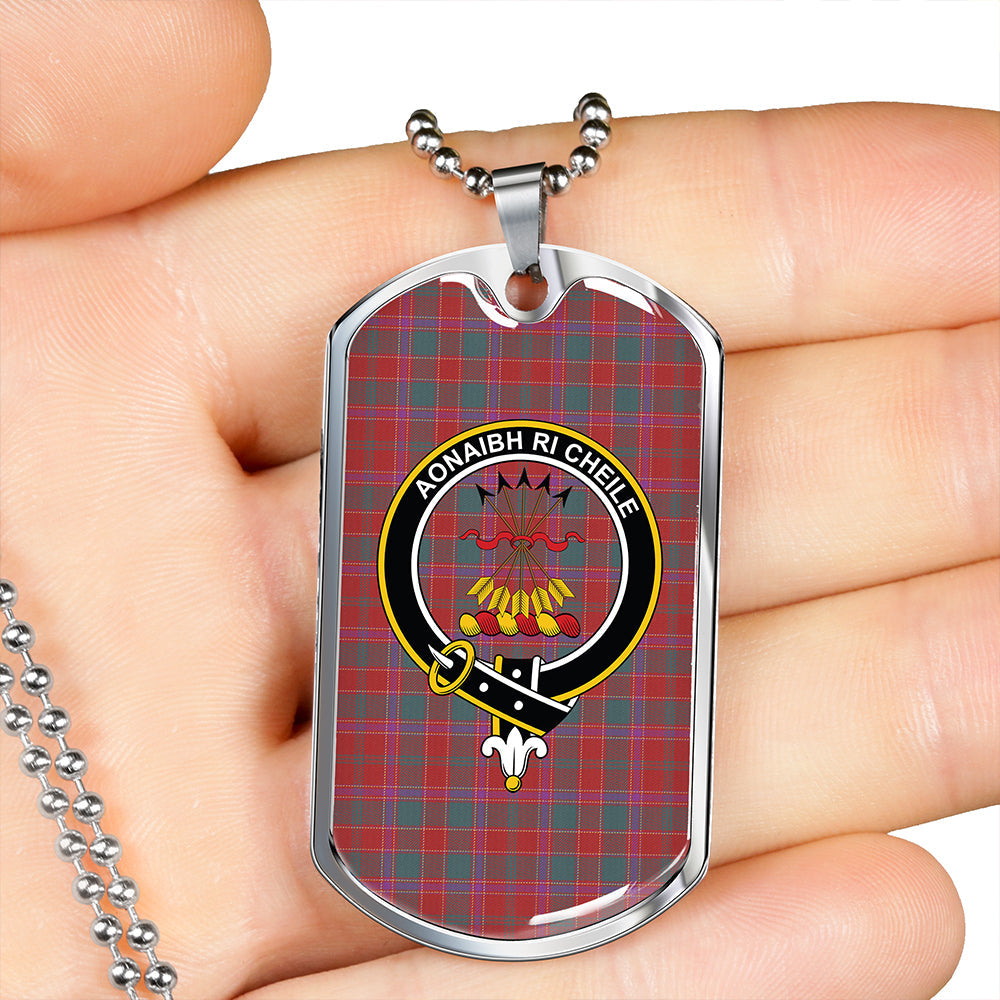 Cameron of Lochiel #2 Weathered 2 Clan Badge Classic Tartan Dog Tag Necklace