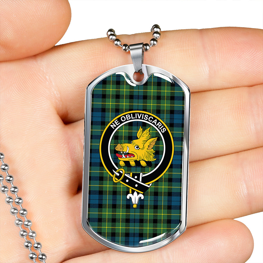 Campbell of Breadalbane 1819 Modern 2 Clan Badge Classic Tartan Dog Tag Necklace