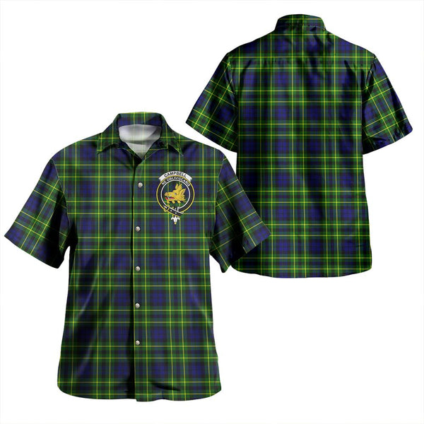 Scottish Tartan Campbell of Breadalbane Modern Clan Hawaiian Shirt Crest Style