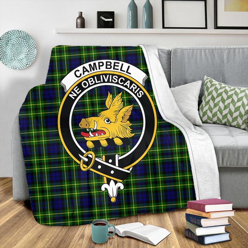 Campbell of Breadalbane Modern Tartan Crest Premium Blanket