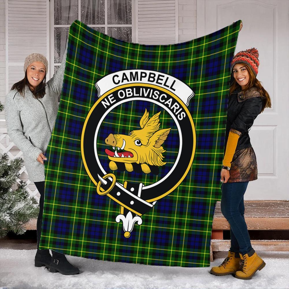 Campbell of Breadalbane Modern Tartan Crest Premium Blanket