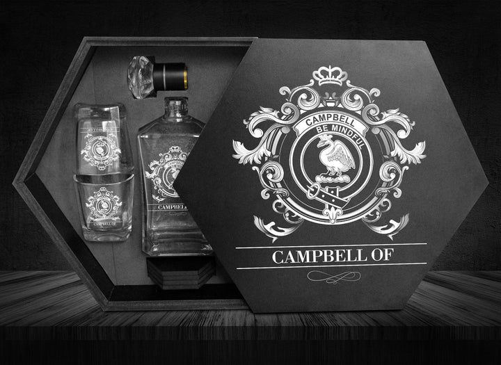 Campbell of Breadalbane Tartan Clan Decanter Set