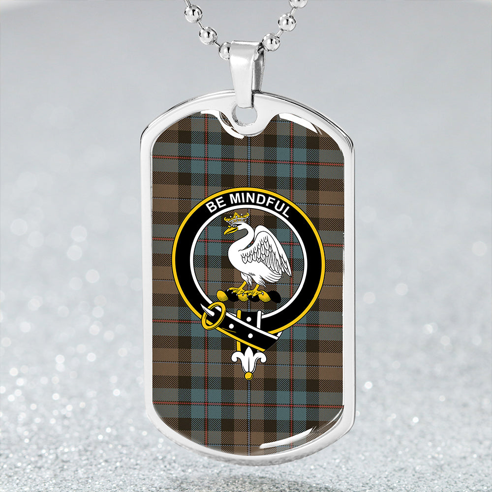 Campbell of Cawdor Weathered 2 Clan Badge Classic Tartan Dog Tag Necklace