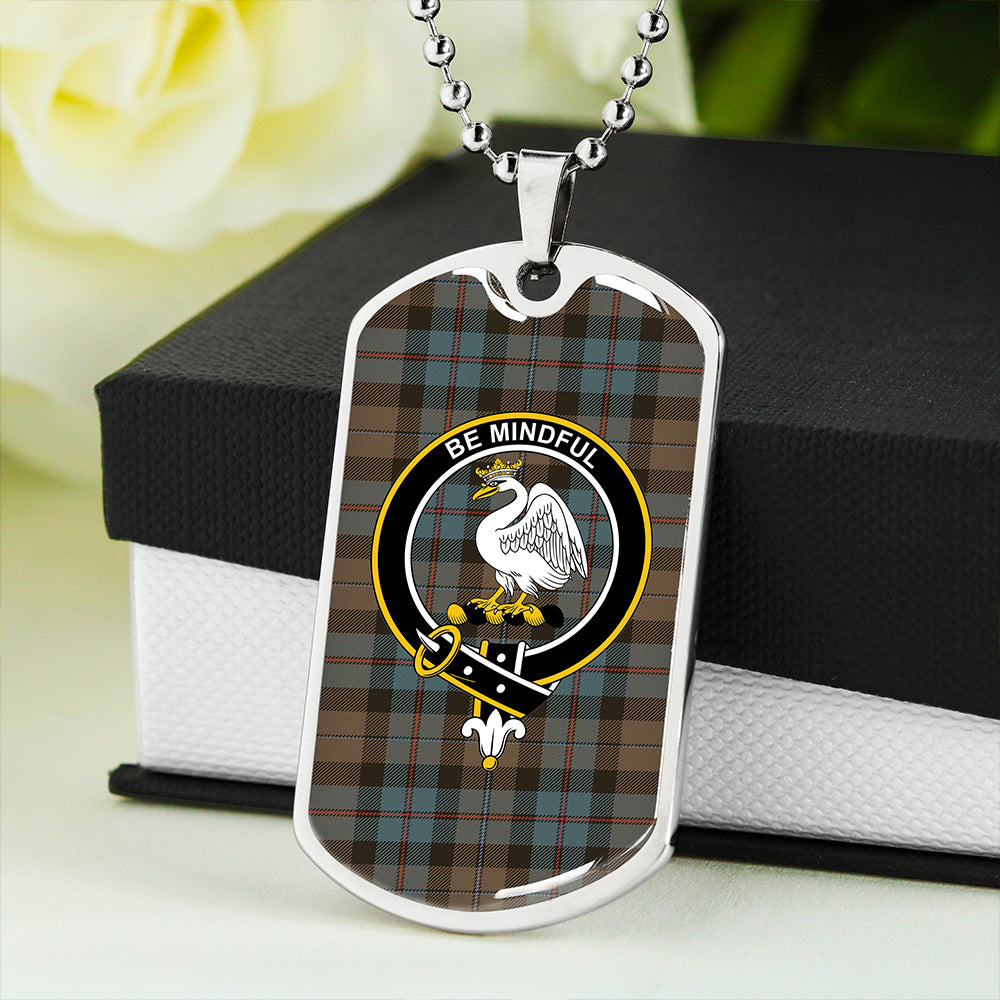 Campbell of Cawdor Weathered 2 Clan Badge Classic Tartan Dog Tag Necklace