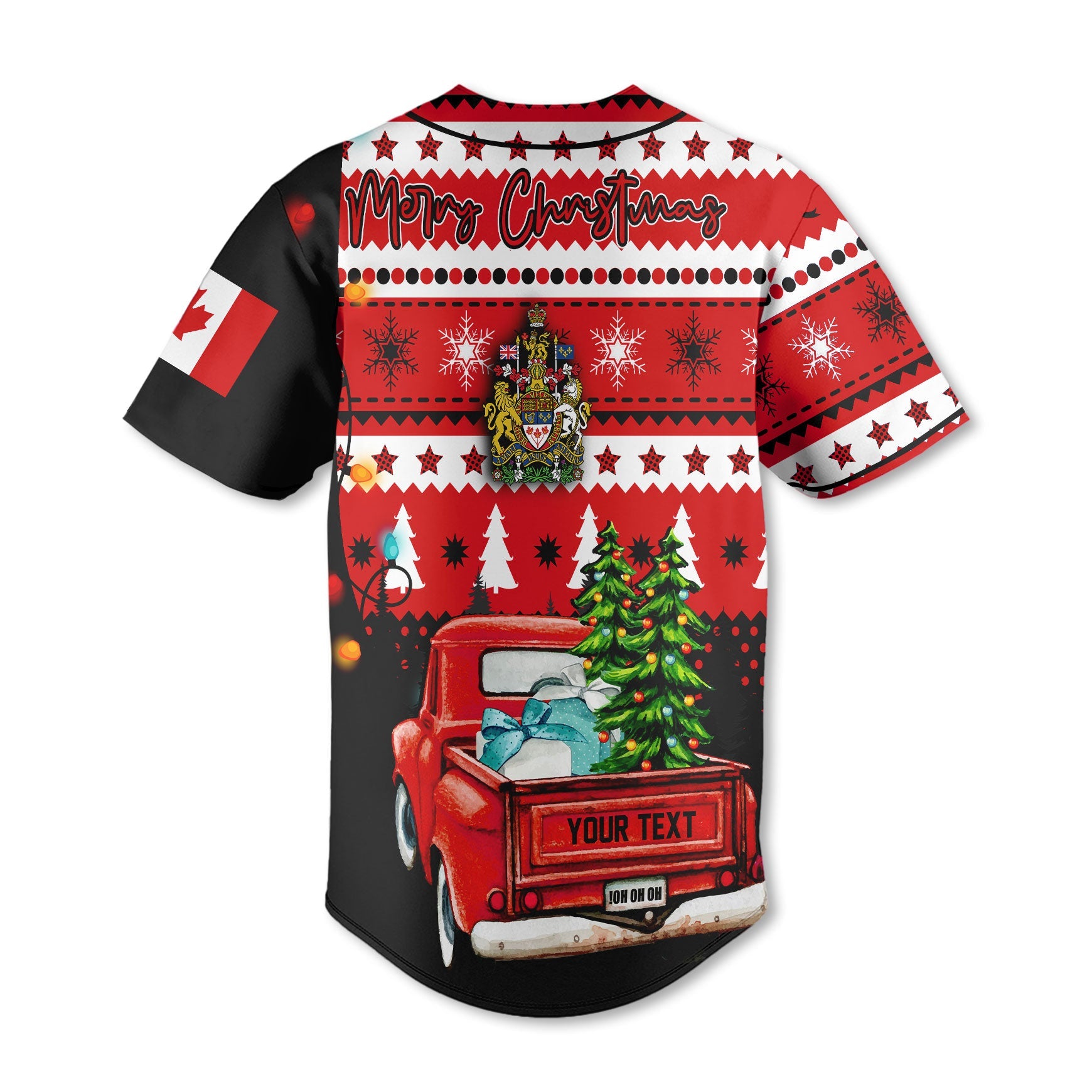 Canada Baseball Jersey Coat Of Arms Christmas Style