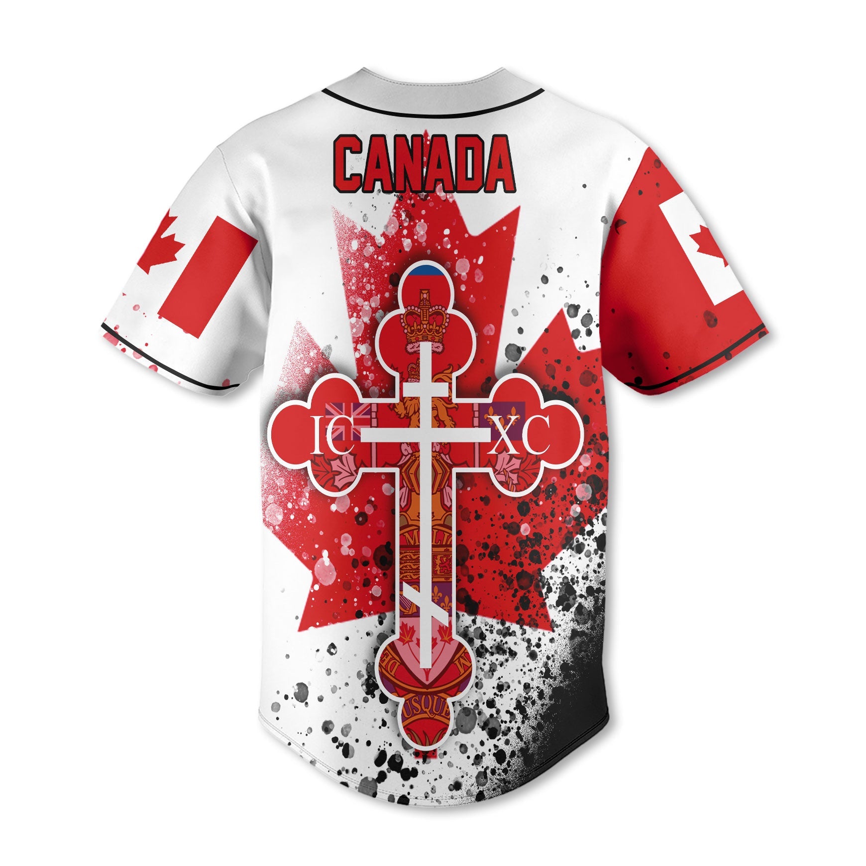 Canada Baseball Jersey Flag & Coat Of Arms Orthodox Style