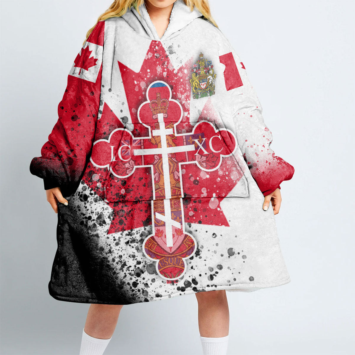 Canada Snug Hoodie Flag & Coat Of Arms Orthodox Style