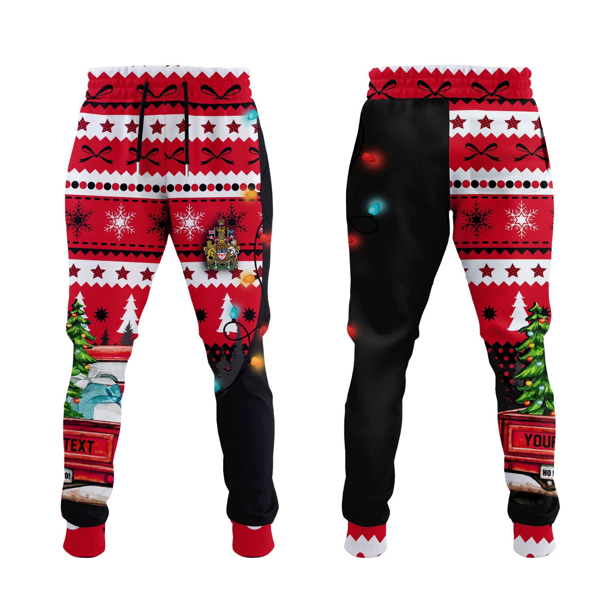 Canada Jogger Pant Coat Of Arms Christmas Style