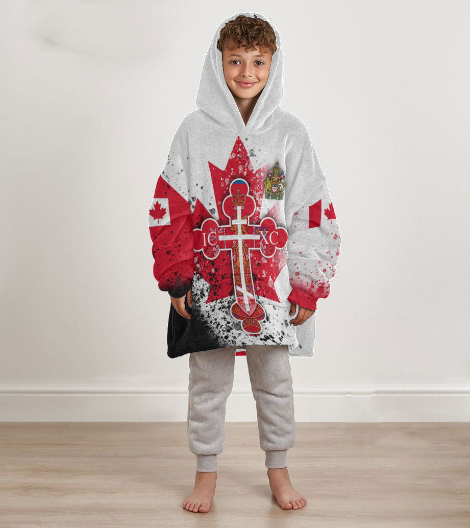 Canada Kid Snug Hoodie Flag & Coat Of Arms Orthodox Style