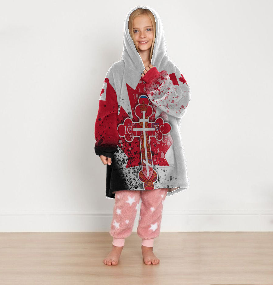 Canada Kid Snug Hoodie Flag & Coat Of Arms Orthodox Style