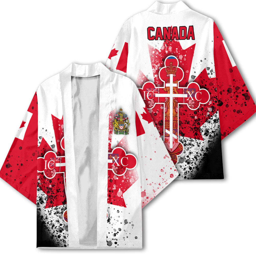 Canada Kimono Flag & Coat Of Arms Orthodox Style