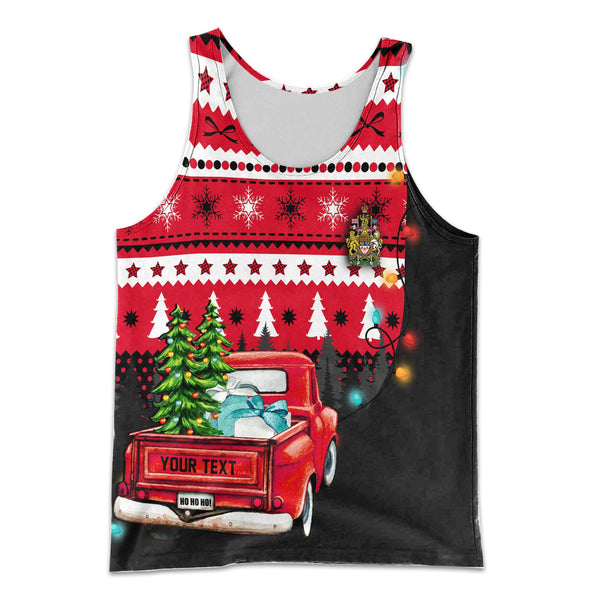 Canada Men Tank Top Coat Of Arms Christmas Style