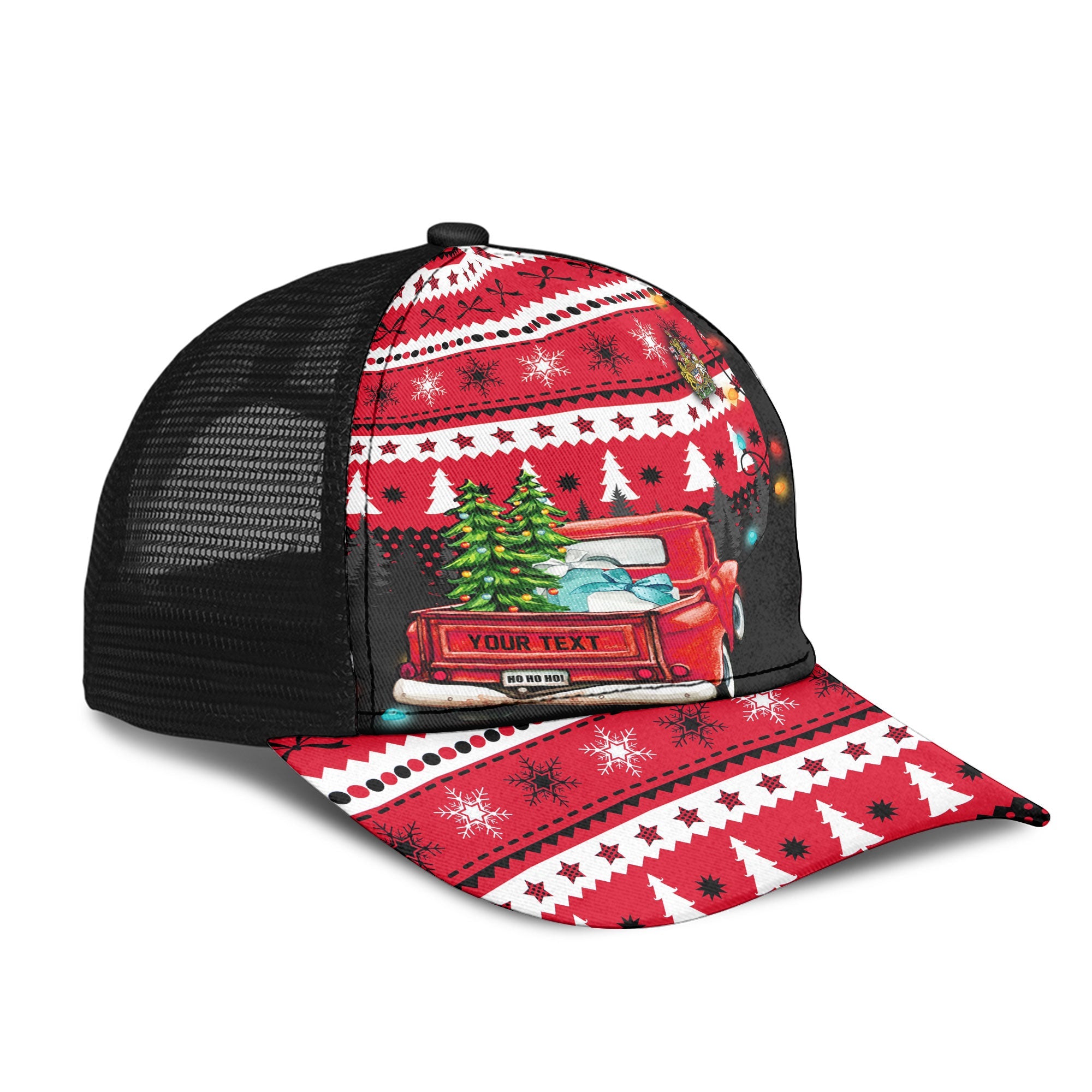 Canada Mesh Back Cap Coat Of Arms Christmas Style