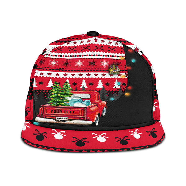 Canada Snapback Hat Coat Of Arms Christmas Style