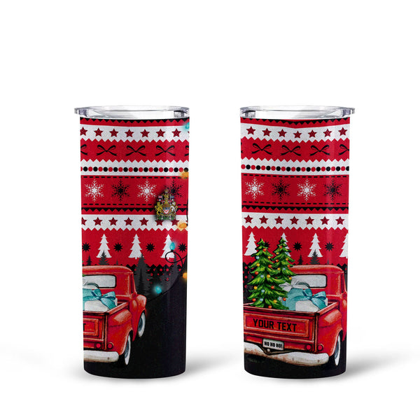 Canada Tall Glitter Tumbler Coat Of Arms Christmas Style