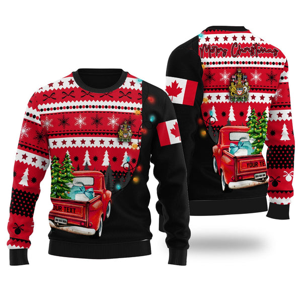 Canada Ugly Sweater Coat Of Arms Christmas Style