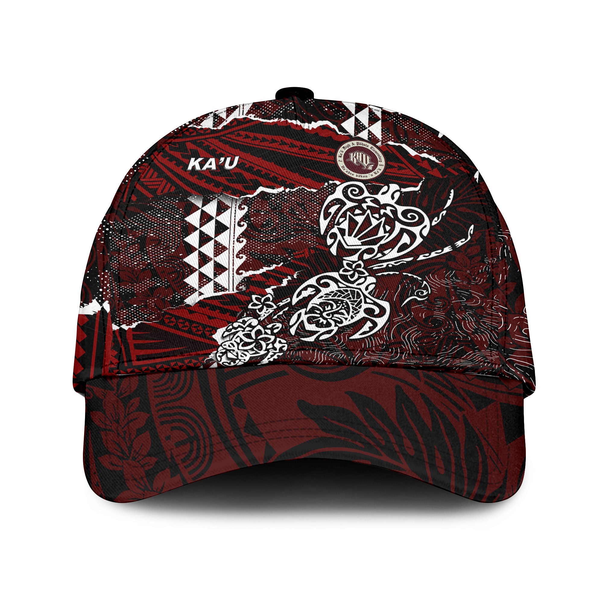 Hawaii Kau High & Pahala Elementary School Classic Cap Polynesian Turtle Style