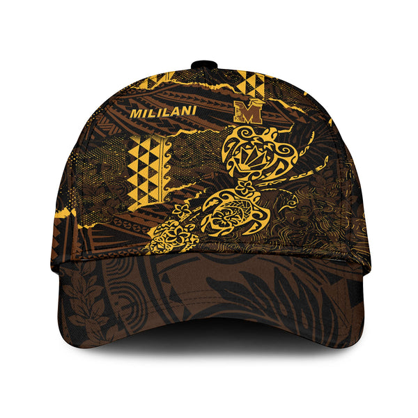 Hawaii Mililani High School Classic Cap Polynesian Turtle Style