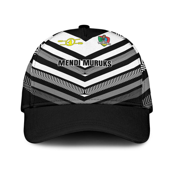 Mendi Muruks Classic Cap Papua New Guinea Rugby Black & White Style