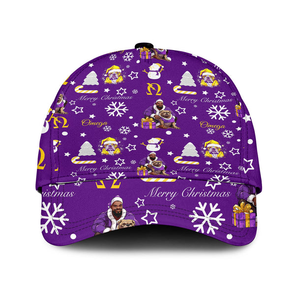 Fraternity Cap - OPP Christmas Classic Cap Bulldog Purple Pattern Style