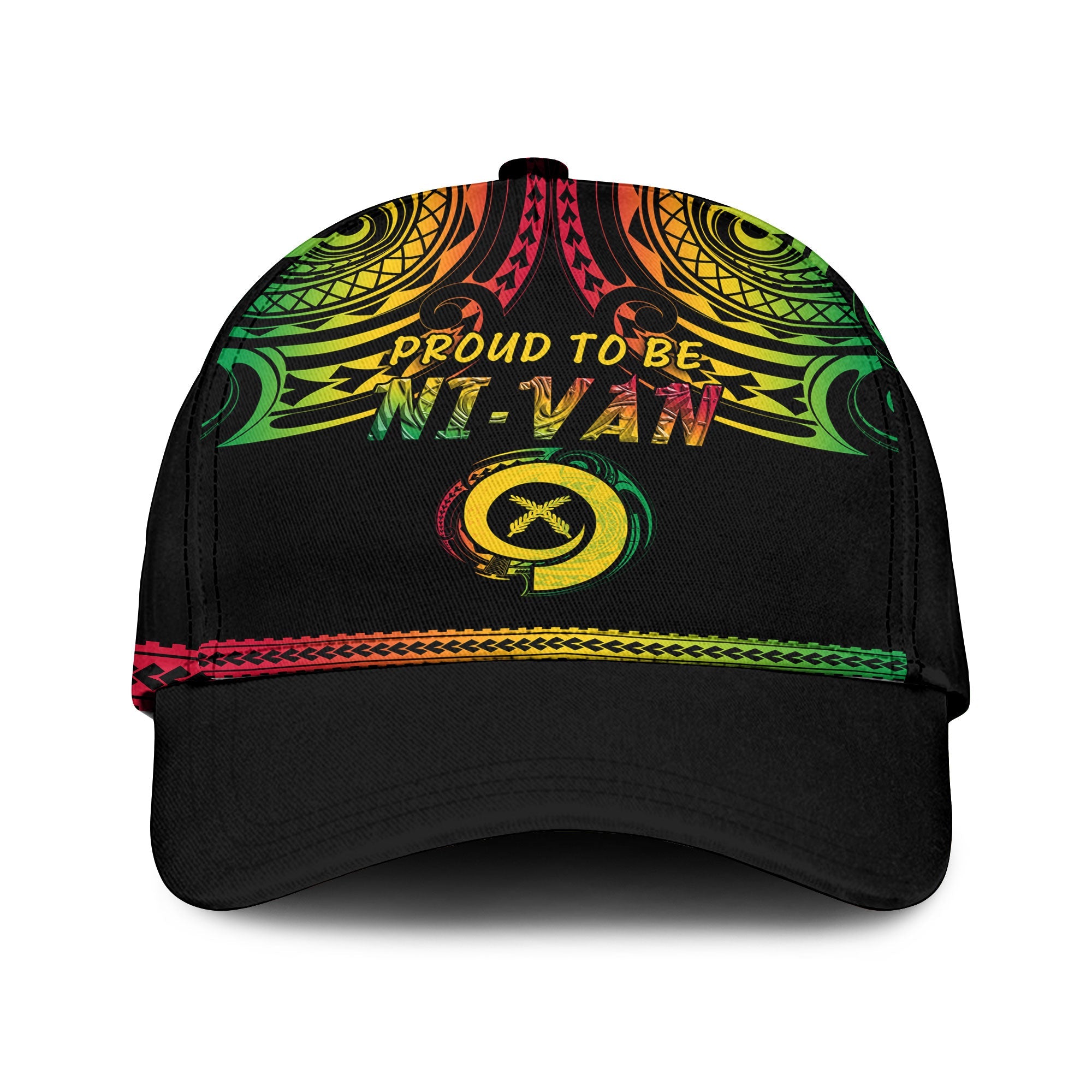 Vanuatu Proud To Be Ni-Van Classic Cap Coat Of Arms Reggae Style