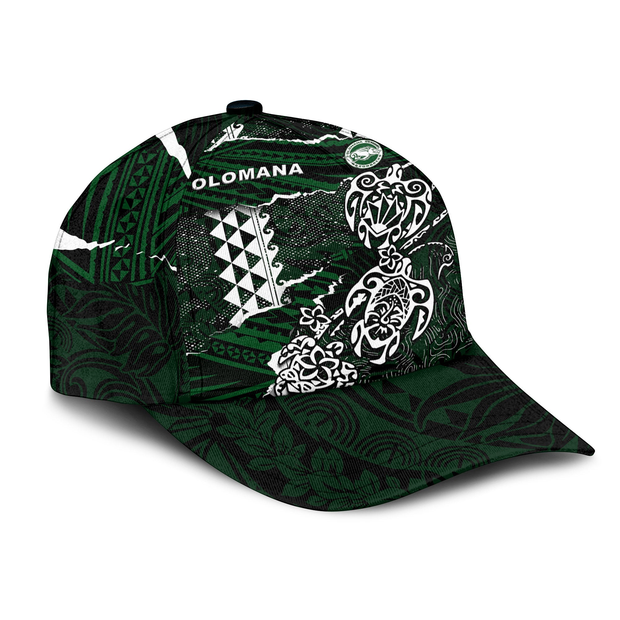 Hawaii Olomana High & Intermediate School Classic Cap Polynesian Turtle Style