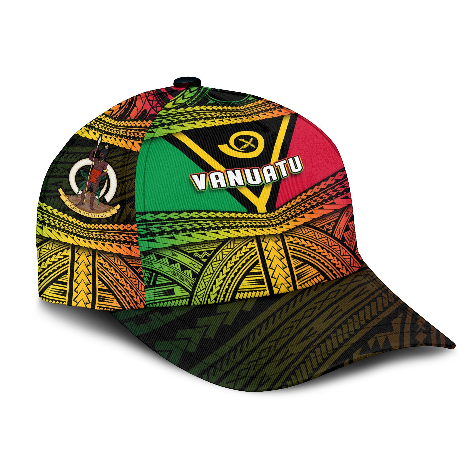 Vanuatu Flag & Coat Of Arms Classic Cap Reggae Style