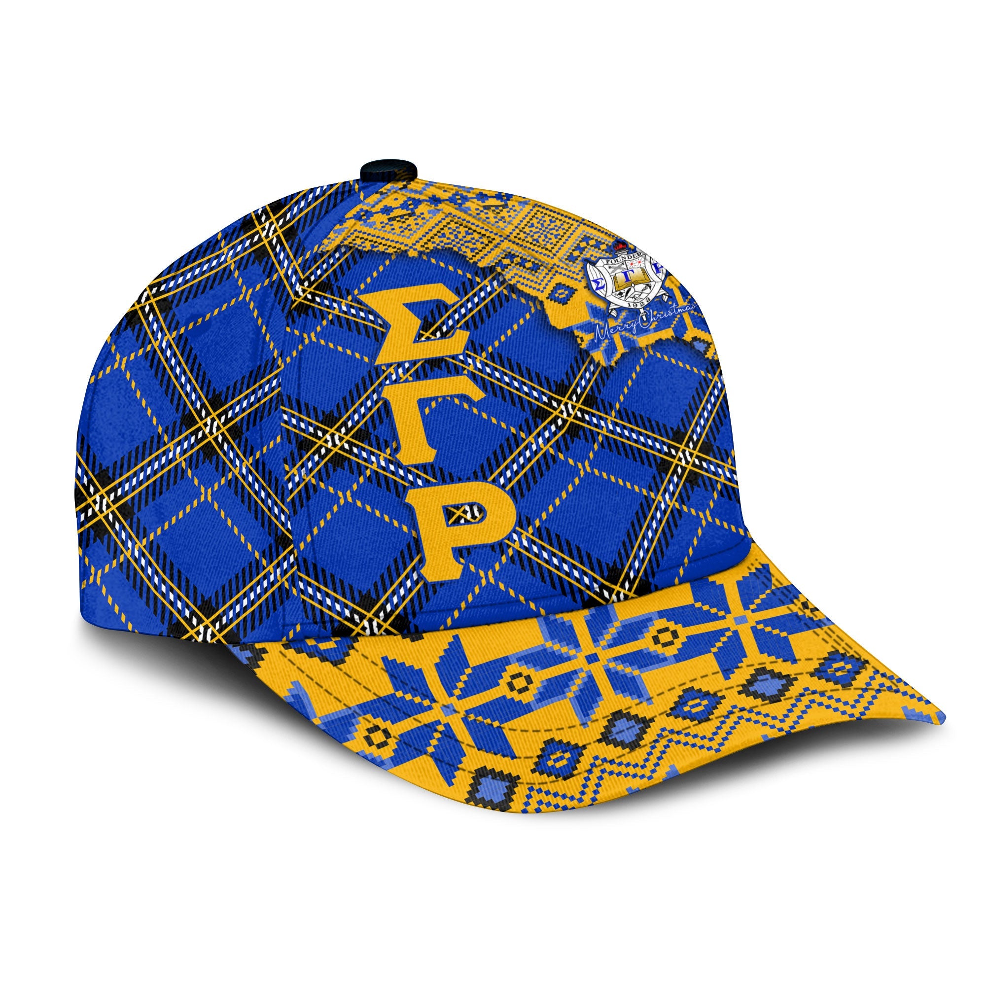 Sorority Cap - Christmas Sigma Gamma Rho Girl Classic Cap Plaid Background Style