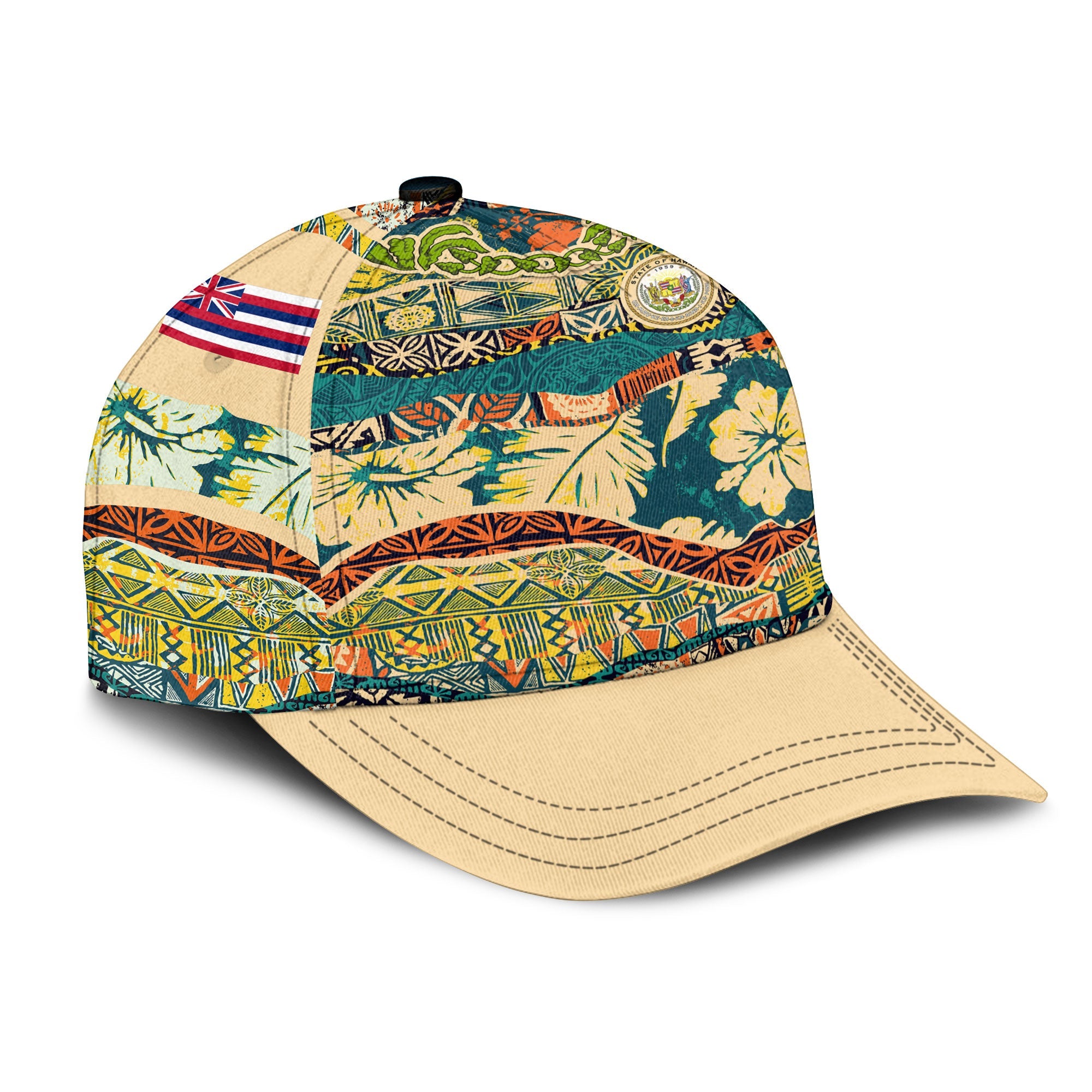 Hawaii Flag Classic Cap Coat Of Arm Style