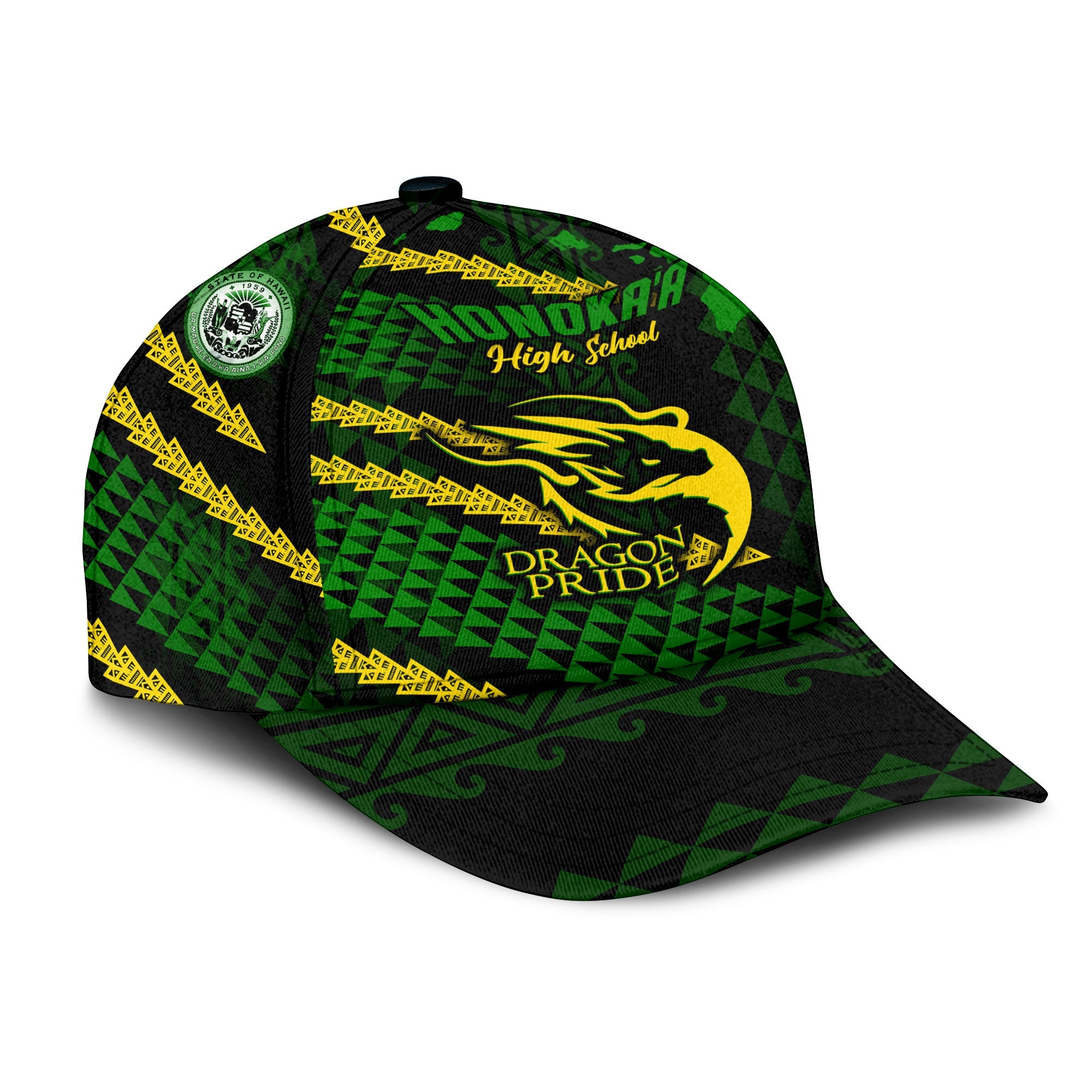 Hawaii Honoka High & Intermediate School Classic Cap Map Style