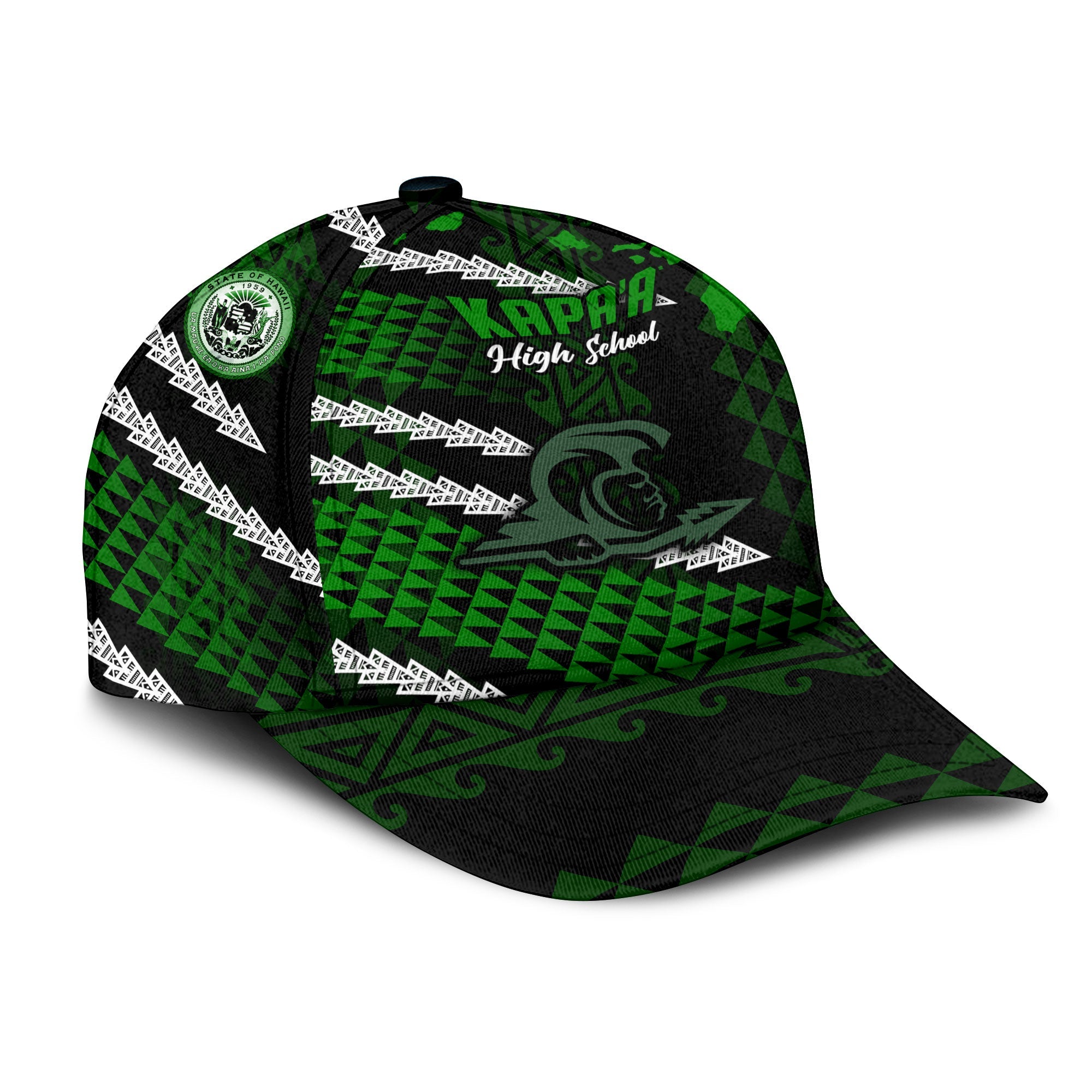 Hawaii Kapaa High School Classic Cap Map Style