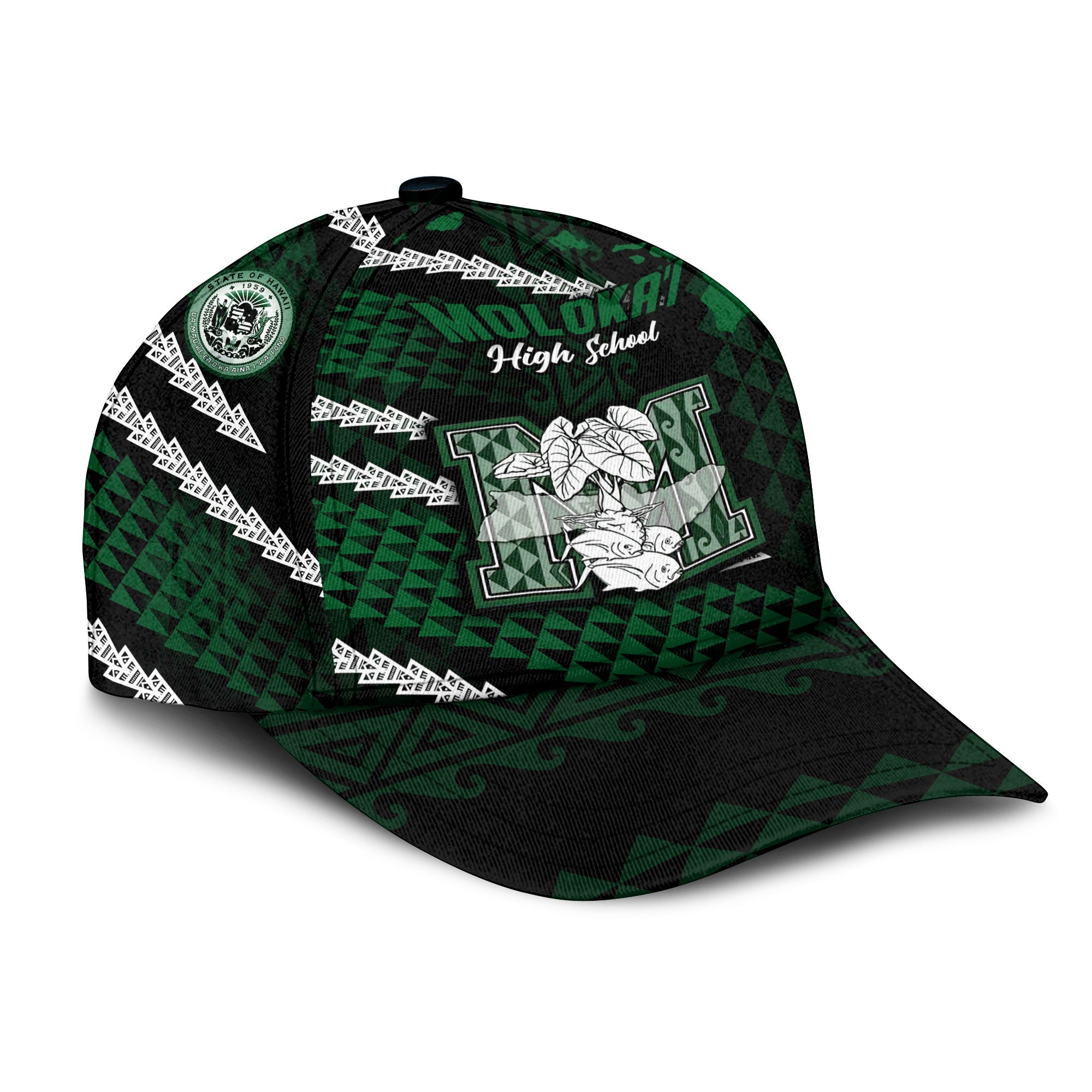 Hawaii Molokai High School Classic Cap Map Style