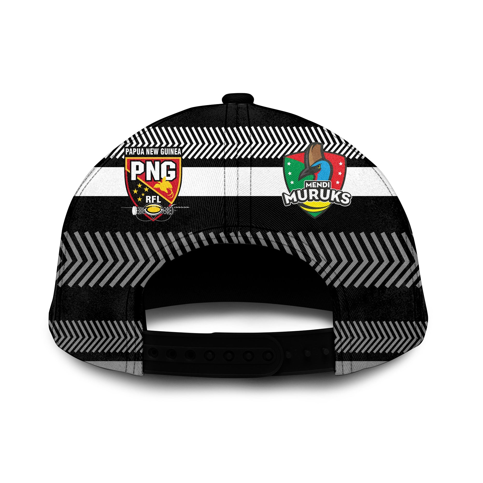 Mendi Muruks Classic Cap Papua New Guinea Rugby Black & White Style