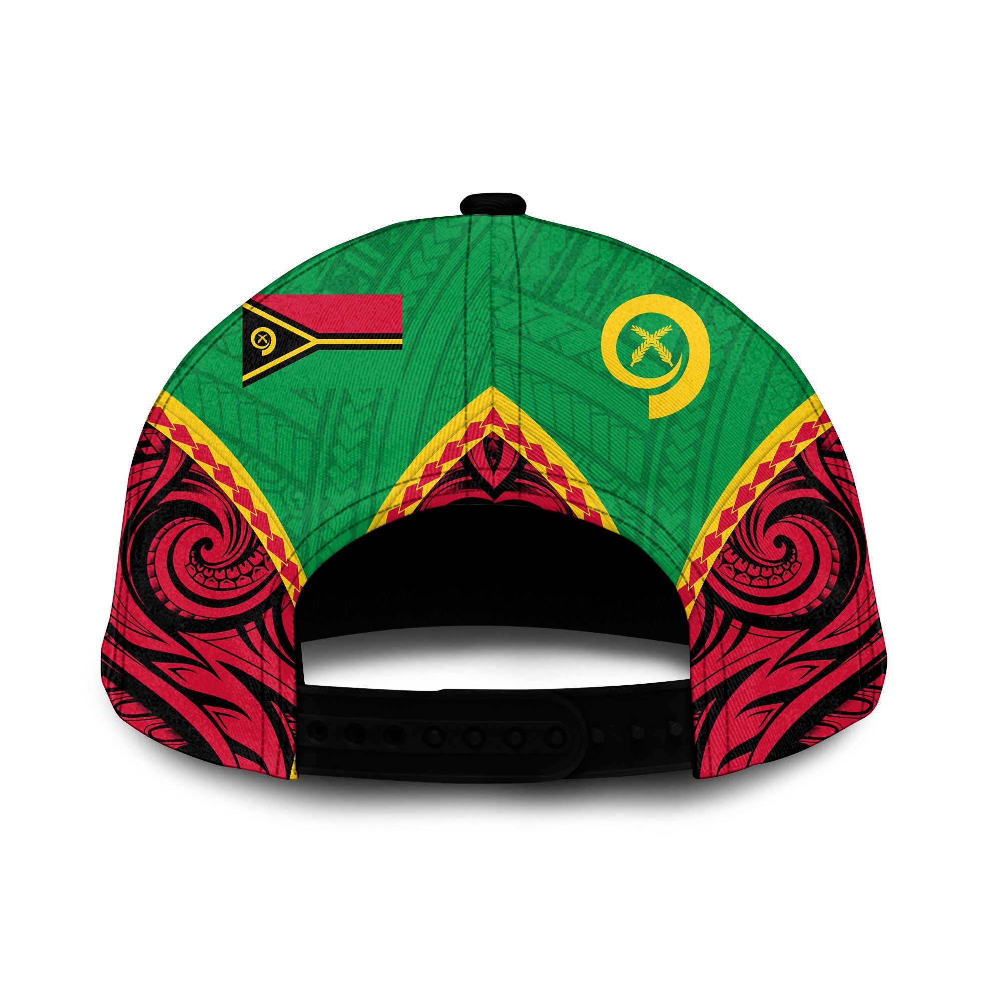 Vanuatu Flag & Coat Of Arms Classic Cap Black Style