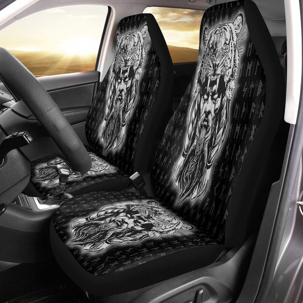 Viking Car Seat Cover Wolf Odin Viking Set