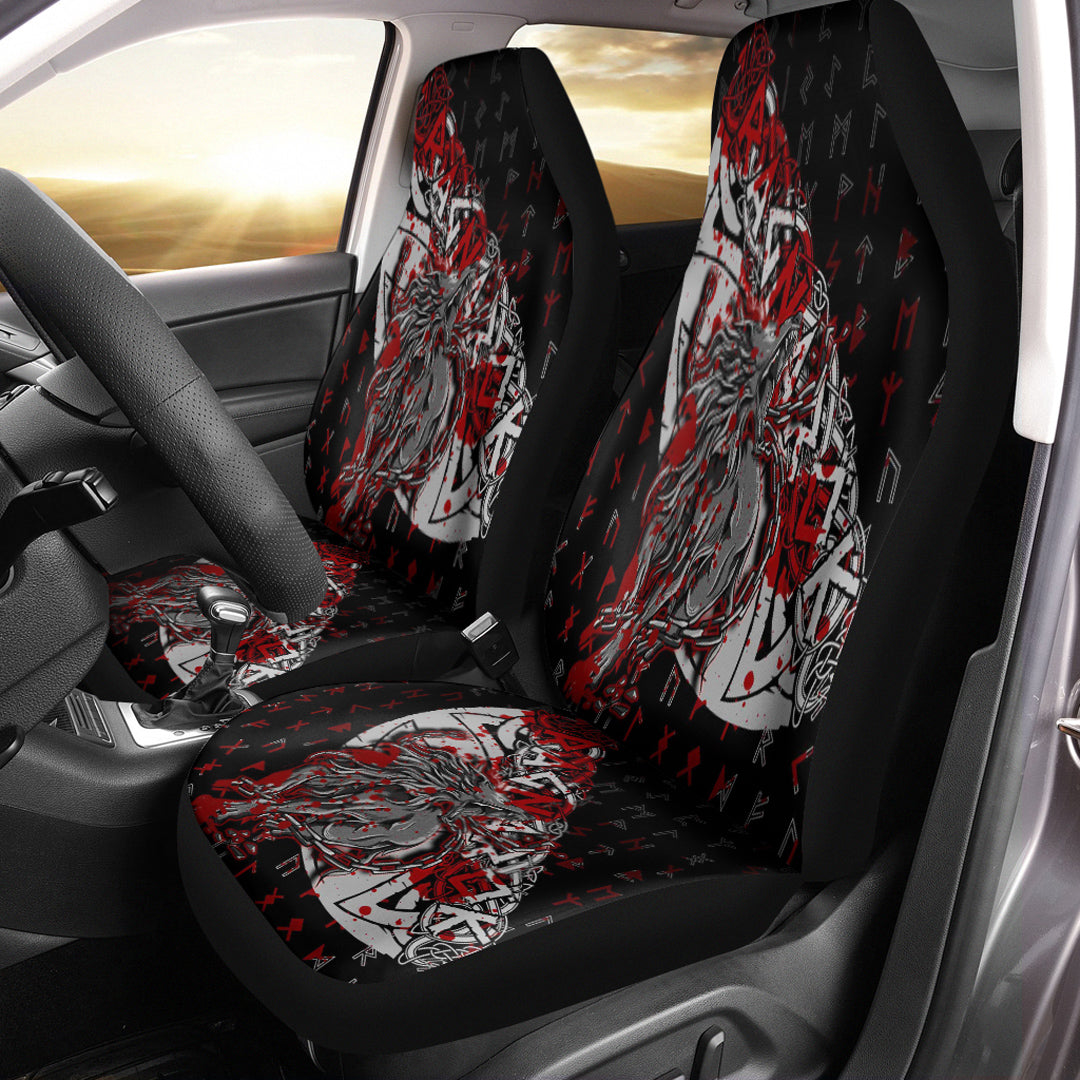 Viking Car Seat Cover Fenrir Ragnarok Blood