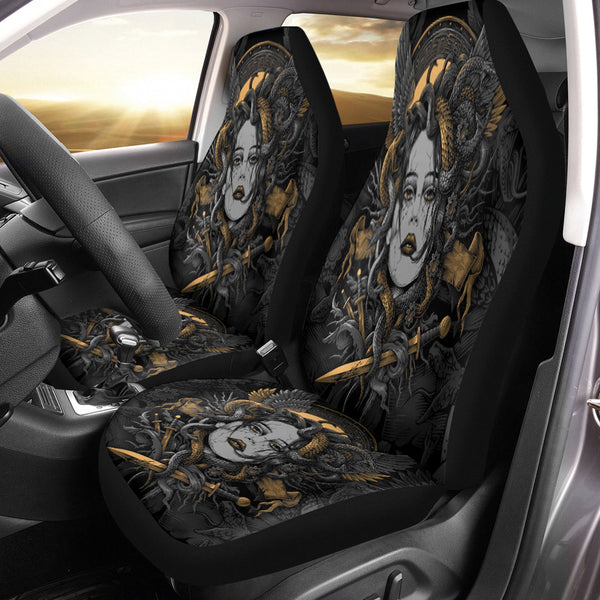 Viking Car Seat Cover Head Of Medusa