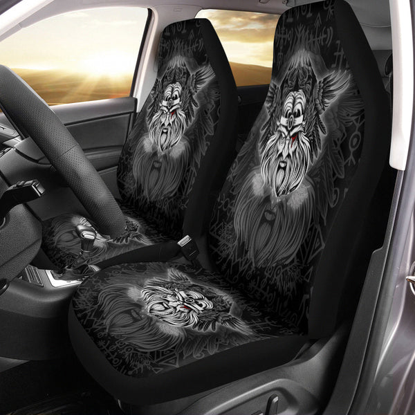 Viking Car Seat Cover Viking Odin Silver