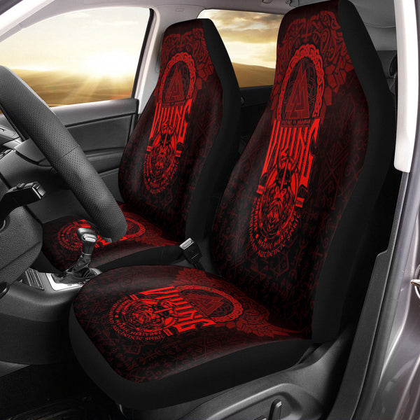 Viking Car Seat Cover Viking Warriors Valknut Red