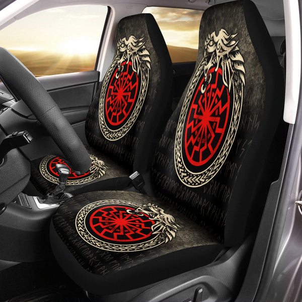 Viking Car Seat Cover Viking Jormungandr Symbol Midgard Serpent Child Of Loki