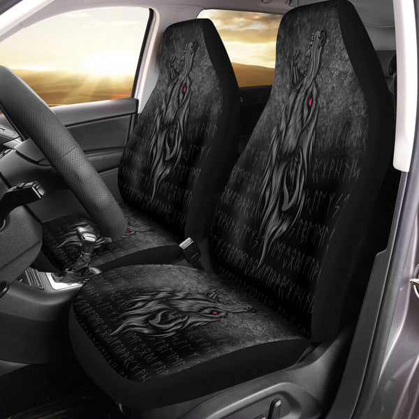 Viking Car Seat Cover Viking Fenrir Wolf Howls To The Gods