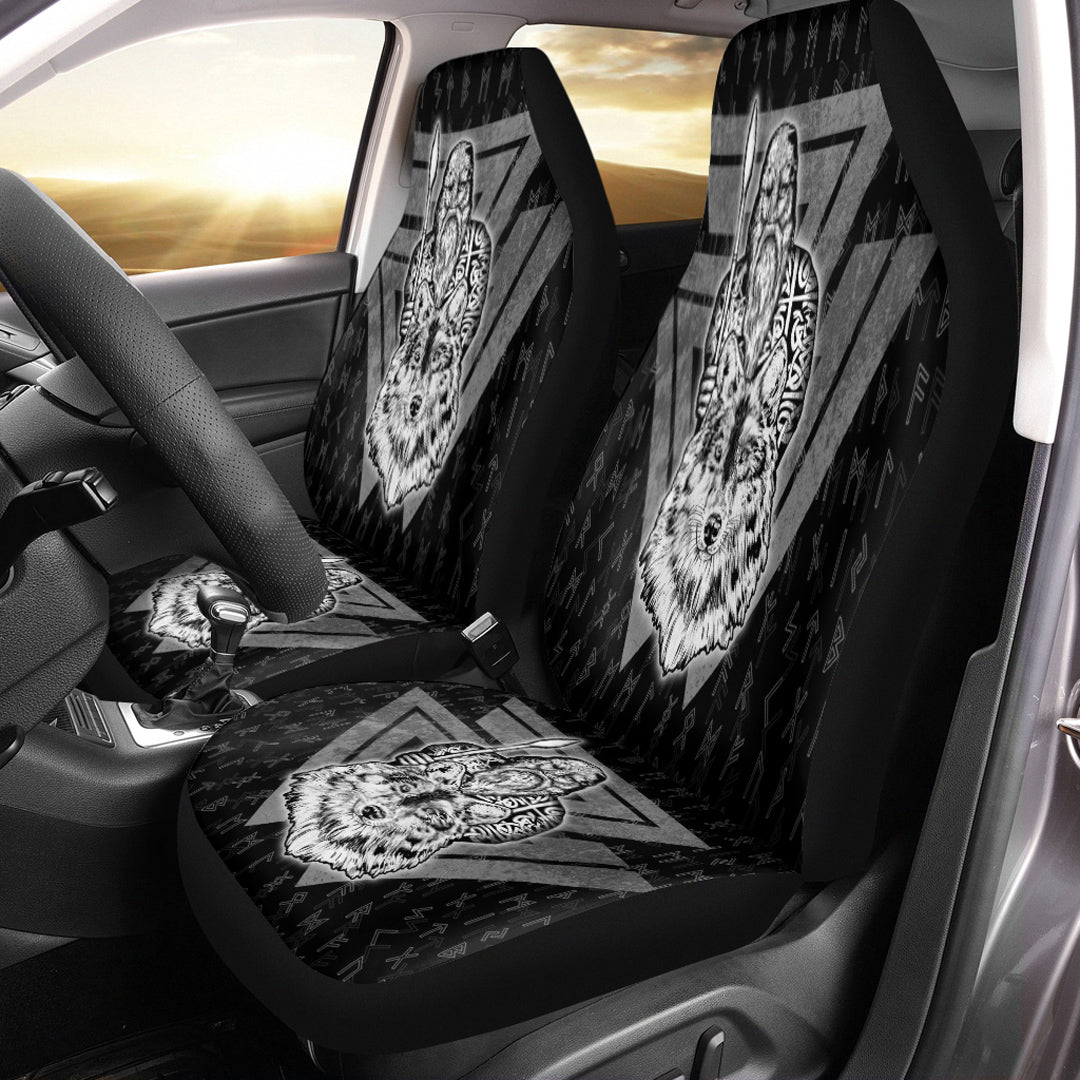 Viking Car Seat Cover Viking Odin Wolf