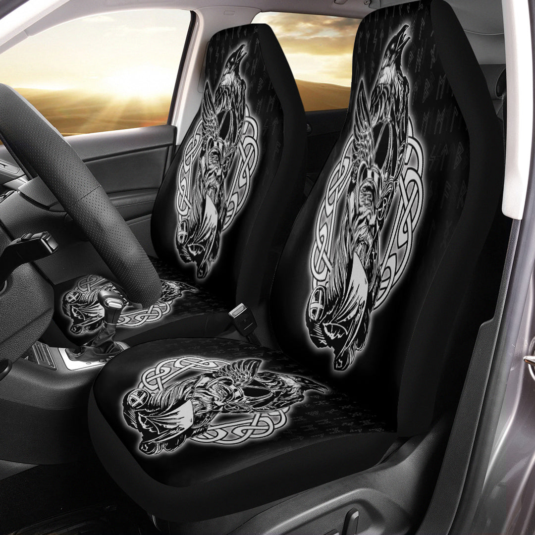 Viking Car Seat Cover Odin Raven Viking Set