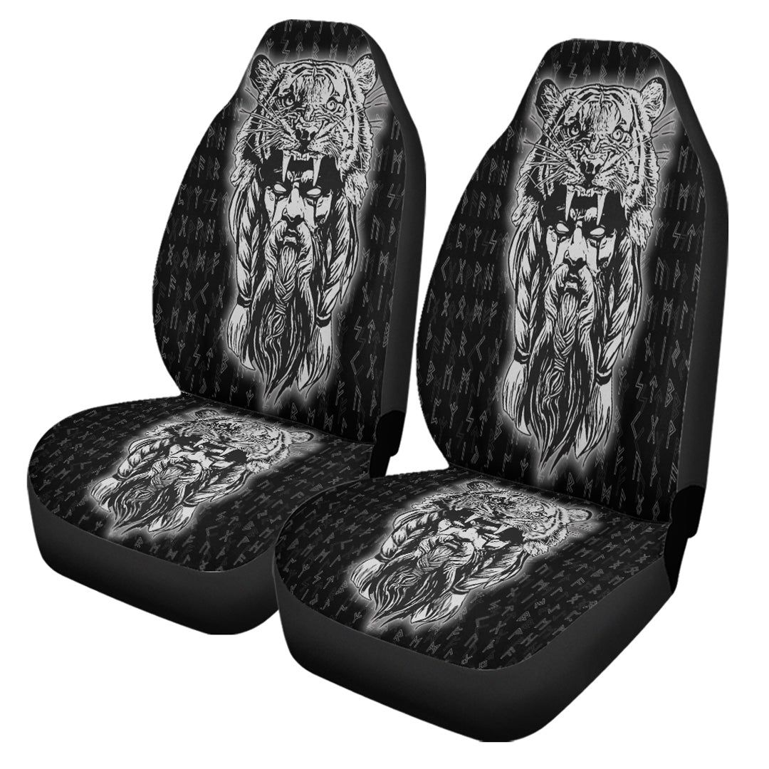 Viking Car Seat Cover Wolf Odin Viking Set