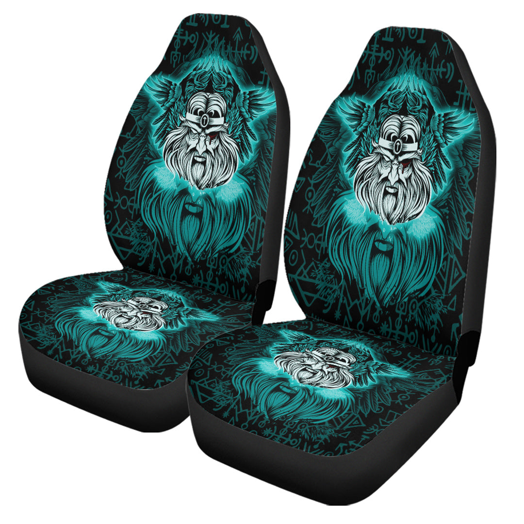 Viking Car Seat Cover Viking Odin Turquoise