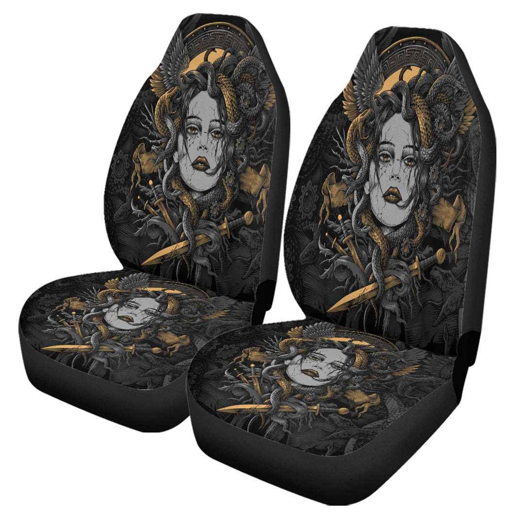 Viking Car Seat Cover Head Of Medusa