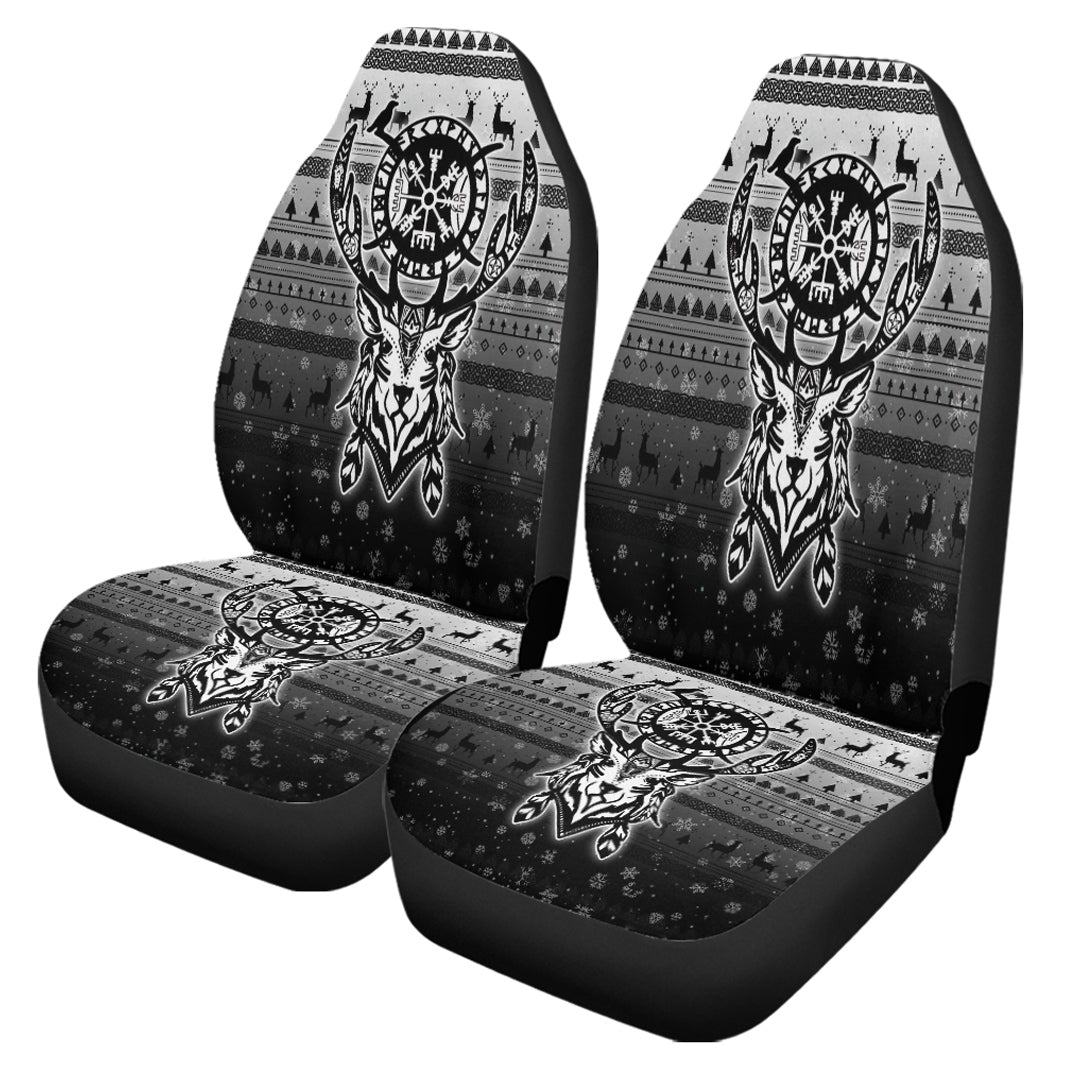 Viking Car Seat Cover Viking Reindeer Vegvisir