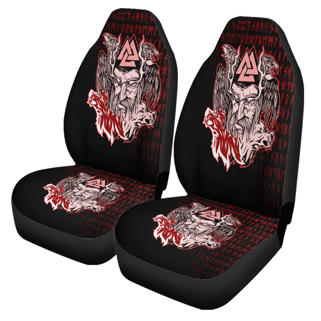 Viking Car Seat Cover Odin Viking Set Red