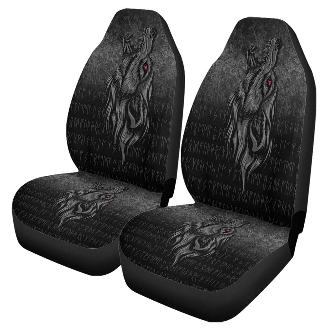 Viking Car Seat Cover Viking Fenrir Wolf Howls To The Gods